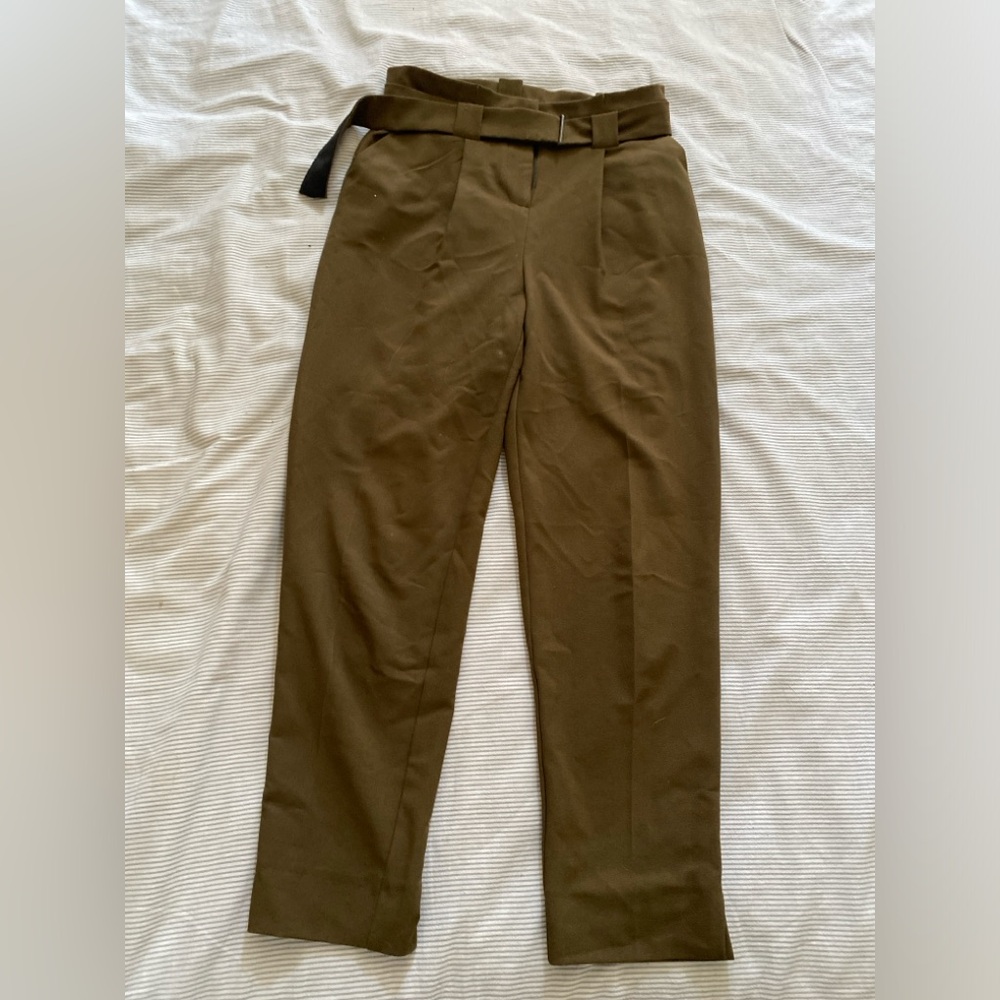 dress pants, size 4, color brown/green